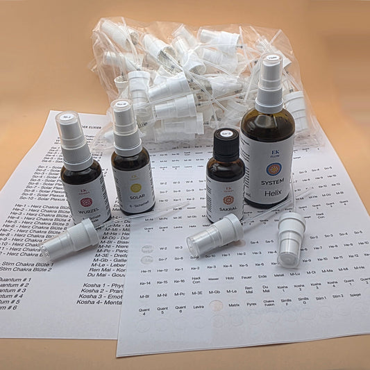 100 Sprühaufsätze und 3 Etiketten-Sets